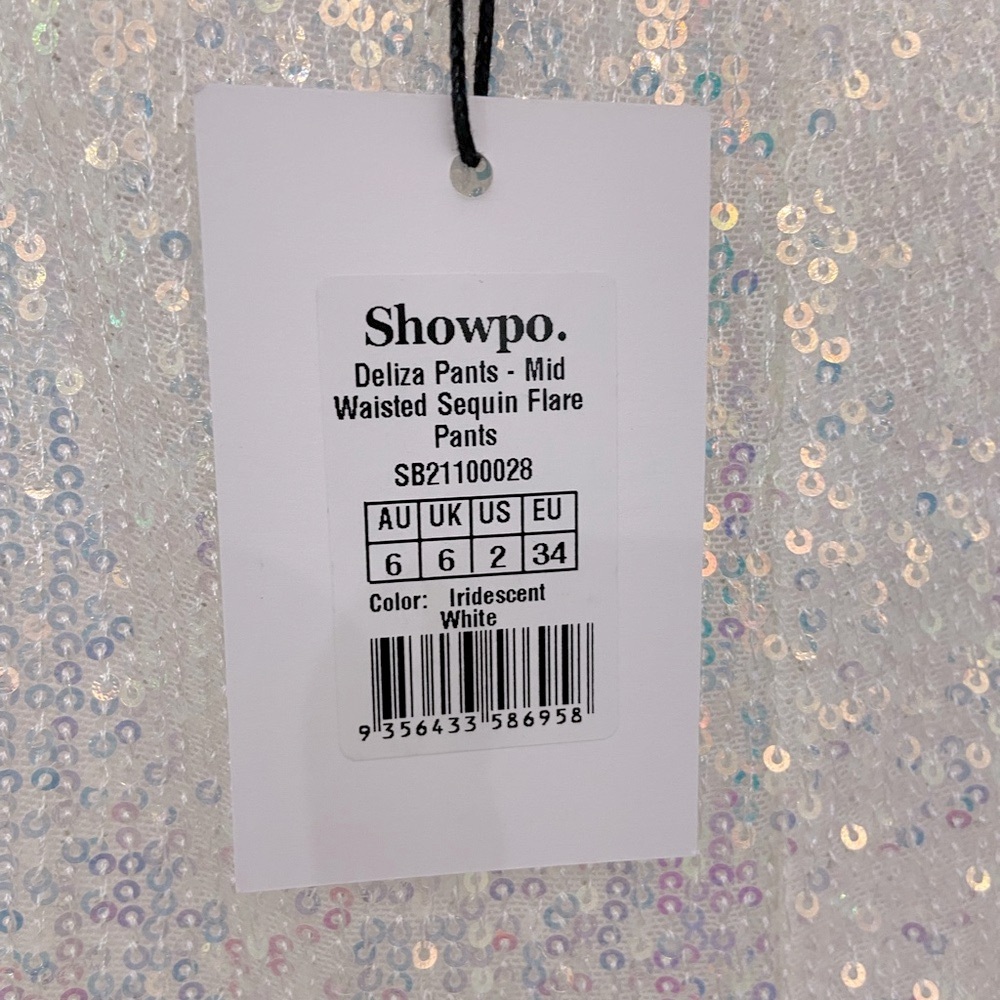 nwt showpo deliza sequin flare pants - Picture 5 of 7